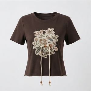 Nueva Llegada, Camisa de Oficina para Mujer, Primavera Otoño, Moda, Estampado Moderno, Vestido Informal para Dama, 260gsm, Poliéster Satinado con Lentejuelas - Product Image 1