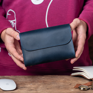 Handmade Vintage Leather Bridal Gift Makeup Bag Customized Cosmetic Travel for <b>Case</b> <b>Medium</b> Capacity Organizer Women - Product Image 6