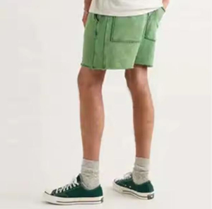 Pantalones Cortos Bermuda para Hombre, 100% Algodón, Tejido de Punto, con Cordón, Color Sólido, Estilo Vintage, Casual, Cintura Media, Transpirables, de Secado Rápido y Ecológicos - Product Image 4