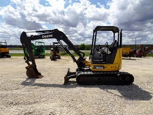 50G Crawler <b>Excavator</b> Yellow Compact Track Loader for Utility and Site Work - Product Image 3