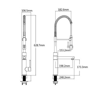Contemporary 3 Way Pull Down <strong>Apron</strong> Front <strong>Kitchen</strong> Sinks Goose Neck Spring Taps <strong>Kitchen</strong> Sink Taps Faucet - Product Image 6