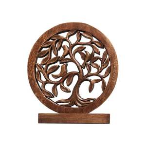 Centre de table en bois rustique brun de fabricant fiable pour salle à manger de style cabane et thème de décoration de vacances chaleureux - Product Image 5