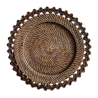 Nouveau Set de Table Rond en Rotin Fait Main pour Hôtesse Airbnb – Dessous de Plat Tressé Naturel pour Décoration de Maison d'Hôtes
