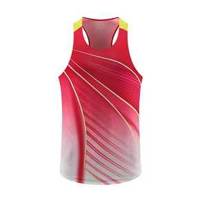 Men's Geometric Print Tank <b>Top</b> Sublimation Quick Dry Knitted Sporty O-Neck Sleeveless <b>Vest</b> Blue <b>Green</b> Pattern - Product Image 4