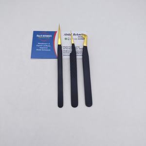 Pinzas de extensión de pestañas de acero inoxidable de etiqueta privada punta puntiaguda para pestañas individuales y de volumen sostenibles - Product Image 3