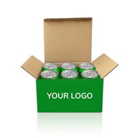 Caja de Envío de Cartón Corrugado Reciclado con Recubrimiento UV, Ecológica y Sostenible, para Bebidas, Marca DTC, Embalaje para Comercio Electrónico