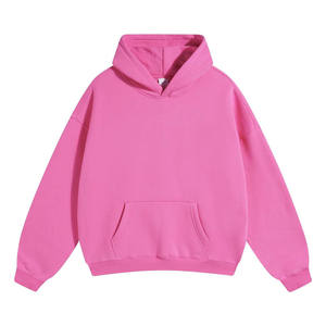 Sweat-shirt à capuche tricoté rouge tendance, coupe ample, épaules tombantes, capuche à cordon, style streetwear décontracté - Product Image 3