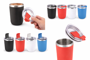 Mug à café en acier personnalisé HeartCup avec impression pour usage promotionnel au bureau - Product Image 2