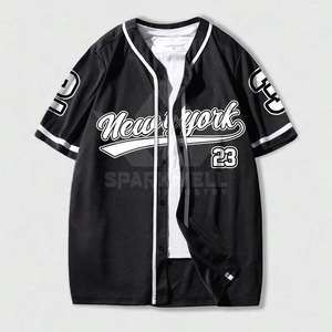 Maillot de baseball unisexe à manches courtes, motif éclaboussures colorées imprimé intégral, séchage rapide, polyester, coupe régulière pour adulte, vêtement de sport - Product Image 2