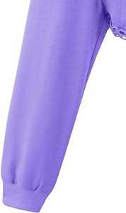 Ourlet brut épaule tombante 52% Airlume peigné et anneau filé coton 48% Poly polaire décontracté femmes recadrée polaire sweats à capuche - Product Image 3