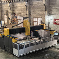 Machine de découpe automatique CNC pour pierre avec puissance de 60 kW, épaisseur maximale de 550 mm, découpe multifonctionnelle à jet d'eau sur pont