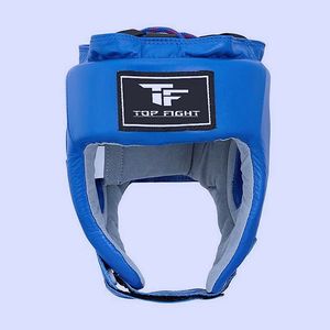 อุปกรณ์ป้องกันศีรษะสำหรับชกมวย Blue Pro Boxing รุ่น PU สำหรับผู้ใหญ่ อุปกรณ์ป้องกันศิลปะการต่อสู้ ระบายอากาศได้ดี สีดำเทา - Product Image 1