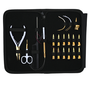 Kit de pinces professionnelles pour extensions capillaires avec pince à micro-perles à 3 trous, enfile-fils à boucle, pinces de sectionnement et étui de rangement - Product Image 5