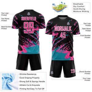 ชุดฟุตบอลขนาดใหญ่พิเศษ ผ้าโพลีเอสเตอร์ 100% น้ำหนักเบา แห้งเร็ว ระบายอากาศได้ดี ปรับแต่งได้ - Product Image 3