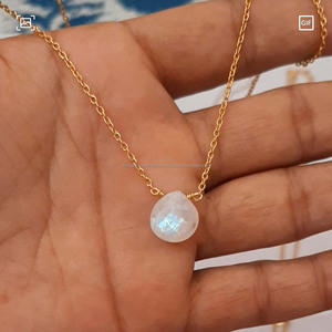 สร้อยคอโอปอลเอธิโอเปียนดูดีที่สุดโซ่เพทายชุบทองสุดเจ๋งของขวัญงานหมั้นพร้อมอัญมณีรูปไข่ - Product Image 5