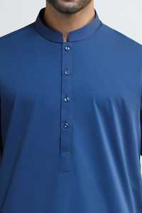Conjunto de Salwar Kameez Bordado para Hombre Talla Grande, para Bodas y Fiestas, Diseño Étnico Moderno, Material de Seda y Rayón - Product Image 4