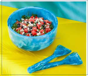 High Quality Customized Handcrafted High-Polished Resin <b>Bowl</b> Horn Kitchenware Serving <b>Soup</b> <b>Bowl</b> Carved Technique - Product Image 3