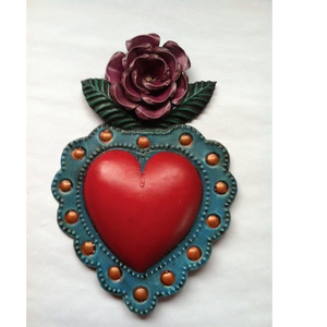 Gold Finished Metal Sacred Heart Sunburst Mirror <b>Frame</b> Milagros Sacred Heart for Church Home <b>Wall</b> Decorative Catholic Gift Decor - Product Image 5