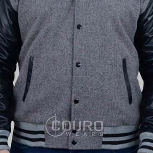 Haute qualité personnalisé 100% corps en laine et cuir de vachette véritable manches enduit col montant hiver Letterman Varsity veste - Product Image 5