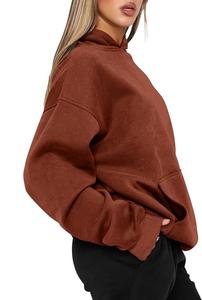 Nouveau design, service OEM, sweat-shirt à capuche ample décontracté pour femmes, couleur unie, confortable, fabriqué en usine au Bangladesh, meilleur prix - Product Image 6