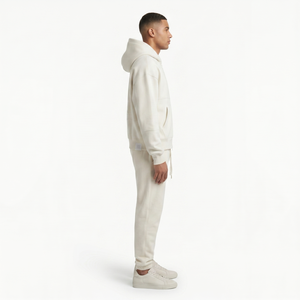 Ensemble sweat à capuche et pantalon streetwear pour homme, coupe oversize et courte, en molleton technique premium, personnalisable, avec fermeture éclair, pour OEM - Product Image 3
