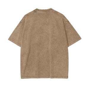 Camiseta sin mangas para hombre, personalizada por el fabricante, de alta calidad, con serigrafía, estilo vintage, lavado ácido, manga corta, informal, lisa, con letras. - Product Image 5
