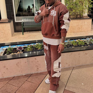 Conjunto Deportivo Urbano con Pedrería, Sudadera Holgada y Pantalones Deportivos Acampanados, Ropa Urbana - Product Image 5