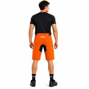 กางเกงปั่นจักรยาน BMX สีส้ม RONAL SPORTS รุ่น Unisex ทรงหลวม แห้งเร็ว ผ้าแคนวาส ความยาวสั้น พิมพ์ลายโลโก้ด้านซ้ายด้วยเทคนิค Heat-Transfer - Product Image 4