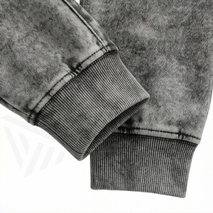 Customized Logo Style Unisex <b>Tracksuit</b> Zipper Hoodie Flared Sweatpants Acid Washed Vintage Activewear Jogging Streetwear - Product Image 6