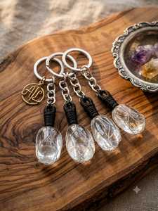 Indigo Obsidian Tumbled Stone <b>Key</b> <b>Ring</b> 25mm Polished <b>Crystal</b> Charm Portable Natural Stone Accessory For Gifts And Daily Use - Product Image 6