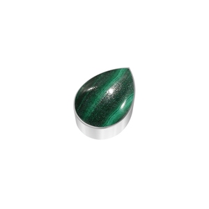 Premium Silver Plated Stainless Steel 925 Silver Classic Slider Malachite Mix Shapes Spring <b>Lock</b> <b>Cable</b> Chain Bezel Setting Gift - Product Image 5