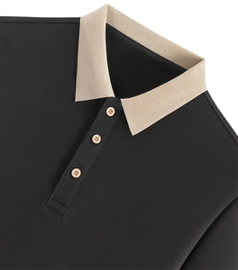 Custom Black Cotton Polo Shirt Unisex Work Fashion Breathable Silk Screen Printing ODM Service Oeko-Tex Certified Bangladesh - Product Image 4
