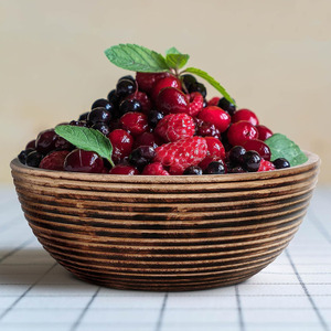 ชามผลไม้ไม้มะม่วงสำหรับตกแต่งบ้านของขวัญคริสต์มาสดีไซน์โบราณชามตกแต่งรูปทรงไม้ - Product Image 2