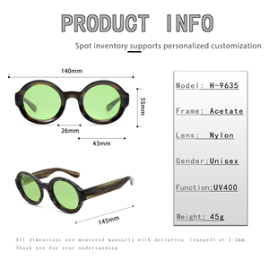 Custom Round Eyeglasses Frames Vintage Full Rim Optical <b>Eyewear</b> Unisex Fashion Spectacle Frame - Product Image 4