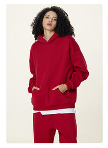 Conjunto de Sudadera con Capucha y Pantalones Deportivos de Color Sólido, Talla Grande, Unisex, Estilo Casual, Holgado, 2 Piezas, Ropa Deportiva para Hombre y Mujer - Product Image 5