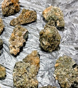 Raw Green Calcite Coated Stilbite <b>Crystal</b> Specimen Mineral <b>Cluster</b> Wholesale Healing Stone Home Decor Gemstone Lot Madhya - Product Image 3