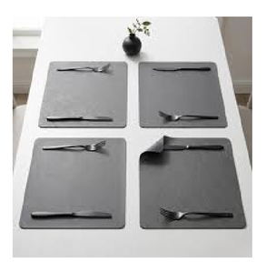 Sets de table rectangulaires en silicone vert, antidérapants, résistants à l'huile, réutilisables, lavables, de qualité alimentaire - Product Image 2