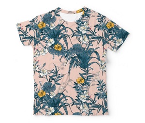 T-shirt de luxe uni haut de gamme à manches courtes, brodé à l'ammoniaque liquide, en polyester/coton, col rond, style vintage, ample et respirant - Product Image 3