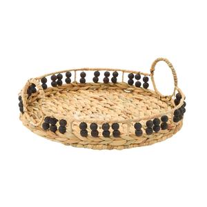 Eco-Chic Classic Style Durable Multiple-Use Coaster Handwoven Water Hyacinth Braided Handles Direct Vietnam Wholesale Handicraft - Product Image 3