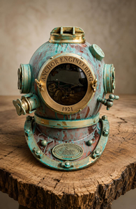 Réplique de casque de plongée de la marine américaine Green Mark V, casque de plongée sous-marine en métal, décoration maritime, objet de collection - Product Image 6