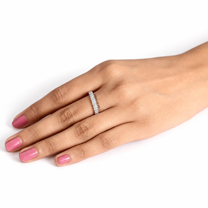 Anillo de Boda con Diamante Cultivado en Laboratorio, Corte Redondo, Diseño de Cuerda Trenzada, en Oro de 10K, 14K, 18K, Plata 925, 935, Joyería Fina - Product Image 2