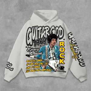 Sudadera con Capucha Negra de Algodón Grueso de Alta Calidad Personalizada Premium, Sudadera con Capucha y Logotipo Personalizado Estampado - Product Image 4