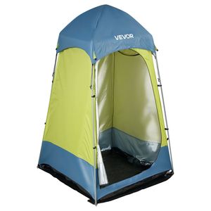 Portable 1-Room <b>Camping</b> Shower Tent with Ground Stakes Ropes & Carry Bag 200D Ox Private Changing Room Steel Poles - Product Image 1