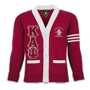 Wholesale Kapp@ Alpha Psi Unisex Maroon V-Neck <b>Cardigans</b> Full Sleeve Embroidery Logo Knit Sorority Fraternity <b>Sweaters</b> - Product Image 5