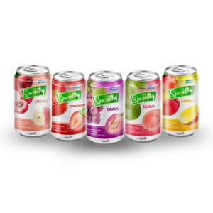 Jugo Gasificado OEM 330ml Sin Azúcar, Sabores Lichi, Fresa, Uva, Guayaba, Mango, Muestra Gratis, Diseño Gratis - Product Image 1