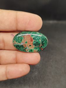 Cristal de crisocola malaquita natural de alta calidad, cabujón verde, piedra preciosa suelta para la fabricación de joyería. - Product Image 2