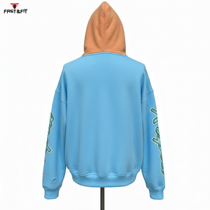 เสื้อฮู้ดดี้ผ้าฝ้ายแท้ 100% สไตล์สตรีทแวร์แบบยูนิเซ็กซ์  ผ้าฟลีซสำหรับผู้ชาย ทรงโอเวอร์ไซส์ เหมาะสำหรับฤดูหนาว - Product Image 6