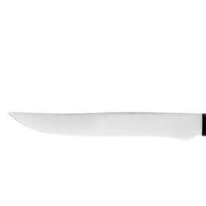 Juego de 4 Cuchillos de Cena Negros con Hojas de Borde Liso Plateado y Mangos Curvos con Triple Remache para Cortar Carne y Uso en la Mesa - Product Image 2