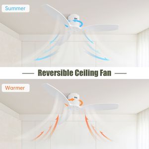 Ventilatore da Soffitto da 52 Pollici con Telecomando, Motore DC Reversibile, 3 Pale in Legno Massello, Senza Luce, Struttura in Legno - Product Image 3
