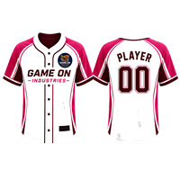Maillots de baseball sublimés personnalisés de haute qualité avec nom et numéro, manches courtes, coupe athlétique, respirants, été, 100% coton